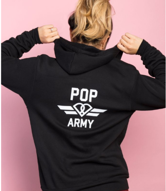 POP Army zip up hoodie